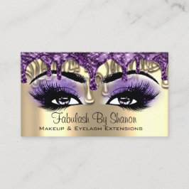 Makeup Artist Gold Paarse Drives Oogas Visitekaartje