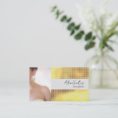 MakeUp Artist Gold Sequin Visitekaartje (Staand voorkant)