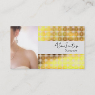 MakeUp Artist Gold Sequin Visitekaartje