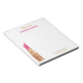 Makeup Artist Gold Sequin Waterverf Beauty Salon Notitieblok (Schuin)