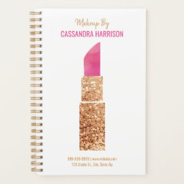 Makeup Artist Gold Sequin Waterverf Beauty Salon Planner
