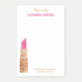 Makeup Artist Gold Sequin Waterverf Beauty Salon Post-it® Notes (Voorkant)