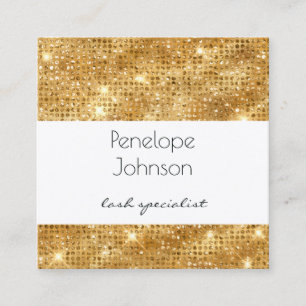 Makeup Artist Gold Sparkle Glam Vierkante Visitekaartje