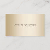 Makeup Artist Gold Striped Damask Loyalty Punch (Achterkant)