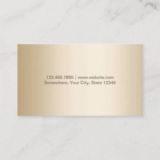 Makeup Artist Gold Striped Damask Loyalty Punch (Achterkant)