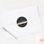 Makeup Artist Gold Striped Elegant Damask Salon Ronde Sticker (Envelop)