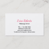 Makeup Artist Gold Sunbril & Red Kiss Visitekaartje (Achterkant)