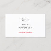 Makeup Artist Gold Typography Red Lipstick Kiss Visitekaartje (Achterkant)