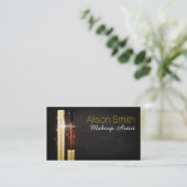 Makeup Artist / Golden Sparkle Mascara Visitekaartje (Staand voorkant)