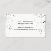 Makeup Artist Gothic Chic Black Lips Salon Visitekaartje (Achterkant)