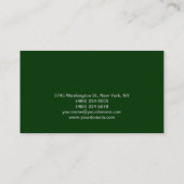 Makeup Artist Gray Pattern Green Visitekaartje (Achterkant)