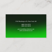 Makeup Artist Green Black Background Visitekaartje (Achterkant)