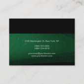 Makeup Artist Green Black Pattern Visitekaartje (Achterkant)