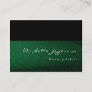 Makeup Artist Green Black Pattern Visitekaartje