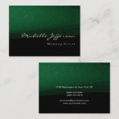 Makeup Artist Green Black Pattern Visitekaartje (Voorkant / Achterkant)