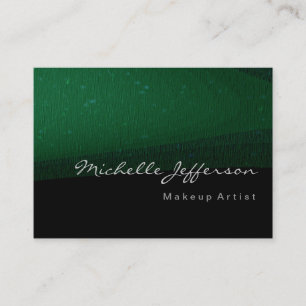Makeup Artist Green Black Pattern Visitekaartje