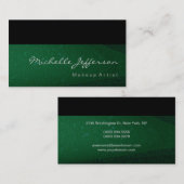 Makeup Artist Green Black Standard Visitekaartje (Voorkant / Achterkant)