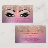 Makeup Artist Green Eyelash Roos Ombre Visitekaartje (Voorkant / Achterkant)