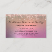 Makeup Artist Green Eyelash Roos Ombre Visitekaartje (Achterkant)