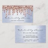 Makeup Artist Hair 3D Effect Drift Roos BLUE Visitekaartje (Voorkant / Achterkant)