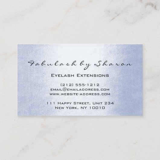 Makeup Artist Hair 3D Effect Drift Roos BLUE Visitekaartje (Achterkant)