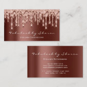 Makeup Artist Hair 3D Effect Glitter Drift Bronze Visitekaartje (Voorkant / Achterkant)