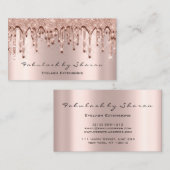 Makeup Artist Hair 3D Effect Glitter Drijft Roos Visitekaartje (Voorkant / Achterkant)