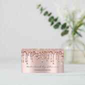 Makeup Artist Hair 3D Effect Glitter Drijft Roos Visitekaartje (Staand voorkant)