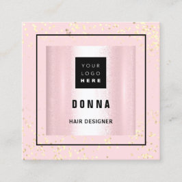 Makeup ARTIST Hair Beauty Pink QR CODE Vierkante Visitekaartje