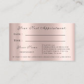 Makeup Artist Hair Eyelashes Appointment Card Afsprakenkaartje (Achterkant)