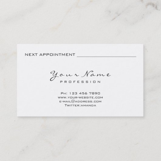 Makeup Artist Hair Lashes Pink Black White Eyes Afsprakenkaartje (Achterkant)