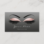 Makeup Artist Hair Lashes Pink Black White Eyes Afsprakenkaartje (Voorkant)