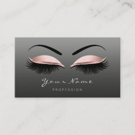 Makeup Artist Hair Lashes Pink Black White Eyes Afsprakenkaartje