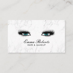 Makeup Artist Hair Salon Blue Eyes Morden Marble Visitekaartje