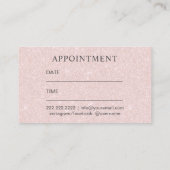 Makeup Artist Hair Salon Blush Pink Appointment Afsprakenkaartje (Achterkant)