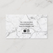 Makeup Artist Hair Salon Chic Floral Marble Agate Visitekaartje (Achterkant)