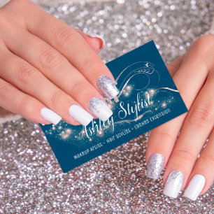 Makeup Artist Hair Salon Eyelash Roky Blue Roos Visitekaartje
