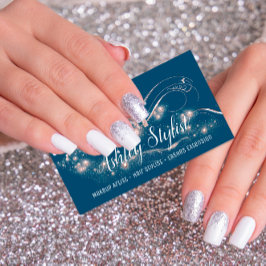 Makeup Artist Hair Salon Eyelash Roky Blue Roos Visitekaartje