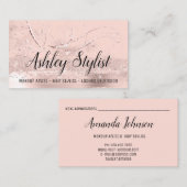 Makeup Artist Hair Salon Eyelash Roos Visitekaartje (Voorkant / Achterkant)