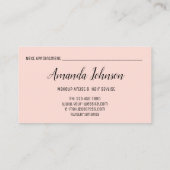 Makeup Artist Hair Salon Eyelash Roos Visitekaartje (Achterkant)