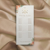 Makeup Artist Hair Salon  Floral Price List Reclamekaart