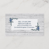 Makeup Artist Hair Salon  Floral Rustic Visitekaartje (Achterkant)