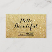 Makeup Artist Hair Salon Gold Glitter Referral (Voorkant)