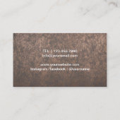 Makeup Artist Hair Salon Gold Leaf Marble & Copper Visitekaartje (Achterkant)