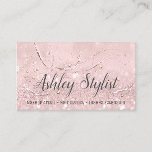 Makeup Artist Hair Salon Lash Event Planner Blush Visitekaartje