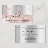 Makeup Artist Hair Salon Lash Extension Grey Visitekaartje (Voorkant / Achterkant)