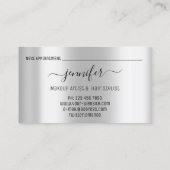 Makeup Artist Hair Salon Lash Extension Grey Visitekaartje (Achterkant)