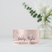 Makeup Artist Hair Salon Lash Extensions Roos Visitekaartje (Staand voorkant)