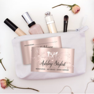 Makeup Artist Hair Salon Lash Logo Blogger Roos Visitekaartje