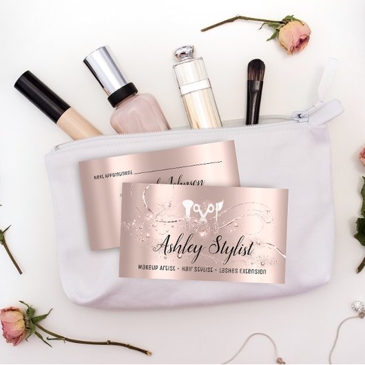 Makeup Artist Hair Salon Lash Logo Blogger Roos Visitekaartje